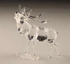 Swarovski crystal figure, red deer stag, 'Monarch of the Glen' boxed, height 14.5cm
