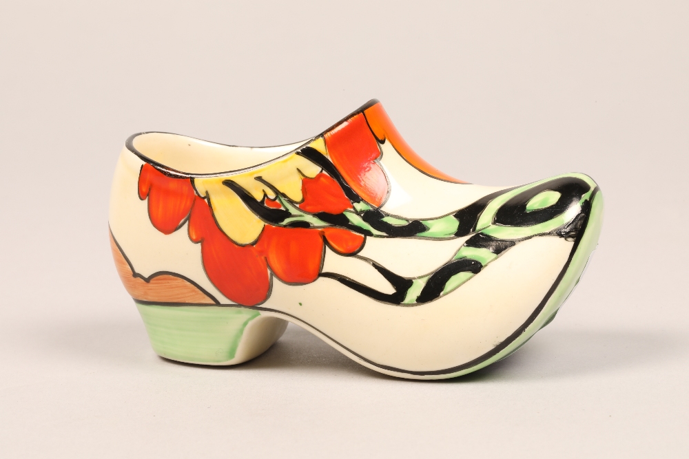 Clarice Cliff Fantasque Sabot hand painted Bizarre Honolulu pattern, for Newport Pottery, length - Image 10 of 10