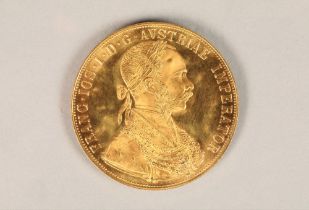 Austrian gold four dollar coin (Ducat 1915 restrike)