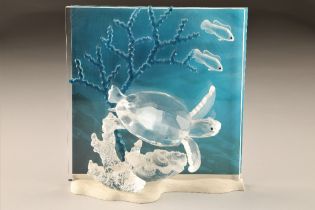 Swarovski crystal figure group, 'Wonders of the Sea' eternity, boxed, height 20cm