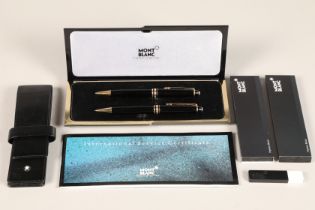 Mont blanc Meisterstruck rollerball pen in case with leather pouch and warranty certificate with