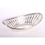 Edward VII silver pierced bread basket, hallmarked R & W Sorley, Sheffield 1903, 24 x 13cm, 184g.