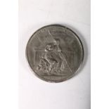 Death of William Pitt Commemorative medallion, with bust of William Pitt to one side and a weeping