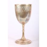 Victorian silver chalice goblet by Hilliard & Thomason, Birmingham 1893, 21cm tall, 227g.