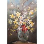 JAMES GRAY RSW (Scottish fl.1917-1947) Still life vase of flowers 'Spring Flowers' Watercolour,