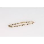 Italian 18ct gold faceted curb link bracelet 10.9g.