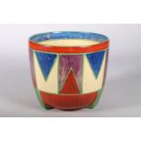 Clarice Cliff for Newport pottery Bizarre jardiniere in the Chester pattern, with all over geometric