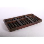Chinese brass bound abacus, 37 x 18cm.