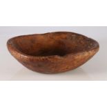 17th or 18th c. fruitwood dough bowl