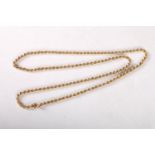 9ct gold rope twist chain, 28cm, 6.3g.