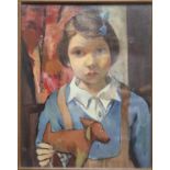 WILLIAM CROSBIE RSA RGI (Scottish 1915-1999) *ARR* Young Girl Oil painting, signed and dated (19)44,