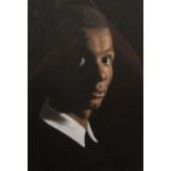 Attributed to ALAN BENNETT 20TH CENTURY SCHOOL Bust length portrait of a gentleman Oil on panel,