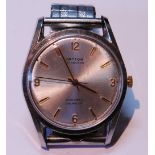 Tatton of Edinburgh 21 jewels manual wind gent's wristwatch, c. 1950s, in stainless steel case,