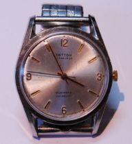 Tatton of Edinburgh 21 jewels manual wind gent's wristwatch, c. 1950s, in stainless steel case,