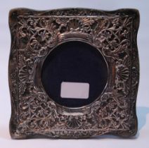 Silver-mounted photograph frame, Birmingham 1903, 17.5cm square.