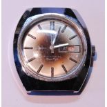 Seiko Space Style 2000 manual wind gent's watch, c. 1970s, in stainless steel case, the brown dial