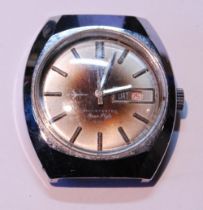 Seiko Space Style 2000 manual wind gent's watch, c. 1970s, in stainless steel case, the brown dial
