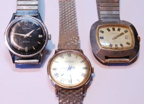 Sekonda 18 jewels manual wind military-style gent's wristwatch, c. 1960s/70s, in stainless steel