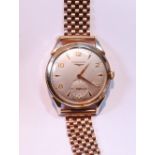 Gent's Longines Automatic watch, 8625078/8605278/22A, 17 jewels, in rolled gold case, 1956, on 9ct