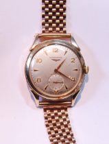Gent's Longines Automatic watch, 8625078/8605278/22A, 17 jewels, in rolled gold case, 1956, on 9ct