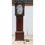 19th century Scottish mahogany eight day longcase clock