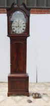 19th century Scottish mahogany eight day longcase clock