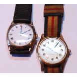 Stritch's Ltd of Dublin 15 jewels wristwatch, c. 1940s, rolled gold bezel, Arabic numerals, ref
