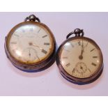 Late Victorian silver-cased open face pocket watch, hallmarks for Chester 1896-97, retailed by