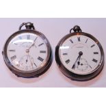 Late Victorian silver-cased open face pocket watch, hallmarks for Chester 1901-02, retailed by JG