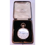 Zenith keyless lever watch, for Stevenson & Russell, no. 2795458, in rolled gold open face case,