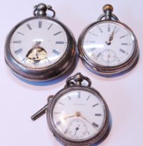 Victorian silver pair-cased verge pocket watch, hallmarks for London 1866-67, 144.7g gross, a lady's
