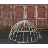 Victorian-style eight-section metal gazebo, approximately 300cm high.