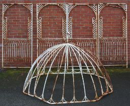 Victorian-style eight-section metal gazebo, approximately 300cm high.