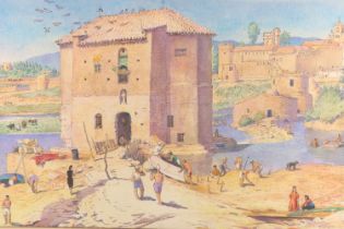 20TH CENTURY SCHOOL, Adrian Beach Granada, watercolour, signed and titled lower right, 37cm x