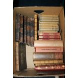 Box of books to include Works of Flavius Josephus, 1826, other works in Hebrew, also Home University
