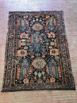 North West Persian Rug with five blooming boteh on foliate field, 192 -136cm.