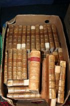 Box of books, mainly set of Thackeray's Works, published Smith Elder & co, also other works.