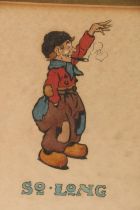 ALF E HODGSON, So Long, caricature sketch, watercolour, signed and dated 1912 lower right, 16cm x