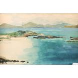 TA, Iona beach scene, watercolour, signed with initials and dated 1906 lower right, 11cm x 16cm,