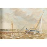 STONE, Sailing regatta, oil painting, signed and dated '53 lower left, 33cm x 44cm, frame 48cm x