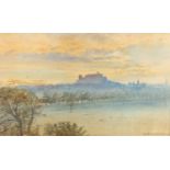 JAMES B. NAPIER, Edinburgh Castle from the Meadows, watercolour, signed and dated '72 lower right,