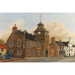 I ANDERSON, Crail Main Street, oil painting, signed and dated 1970 verso, 34cm x 58cm, white frame