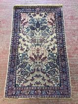 Persian foliate design rug inscribed Henri Lidchi & Co (Pty) Johannesburg to underneath, 144 x 86cm.