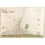 Printed map of Brighton after J SLEATH titled 'Plan of Brighton and its Environs', published by W