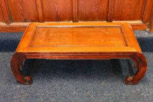 A Chinese rosewood opium coffee table, 92cm long. #91