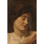 19TH CENTURY SCHOOL, Bust length portrait of a lady, oil on canvas, unsigned, 37cm x 31cm, frame