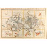 World map after JOANNES JAUSJO titled 'Hic Zodiaci XII Sub Signsis Feliciter Volvitur Terra' on