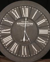 Wall clock of large proportions, 100cm diameter.