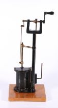 Scale model of a rotary pump mounted on plinth base, 43cm.