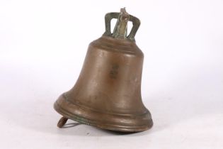 WWII RAF scramble bell, with Air Ministry crown motif dated 1940, additionally stamped ATW with